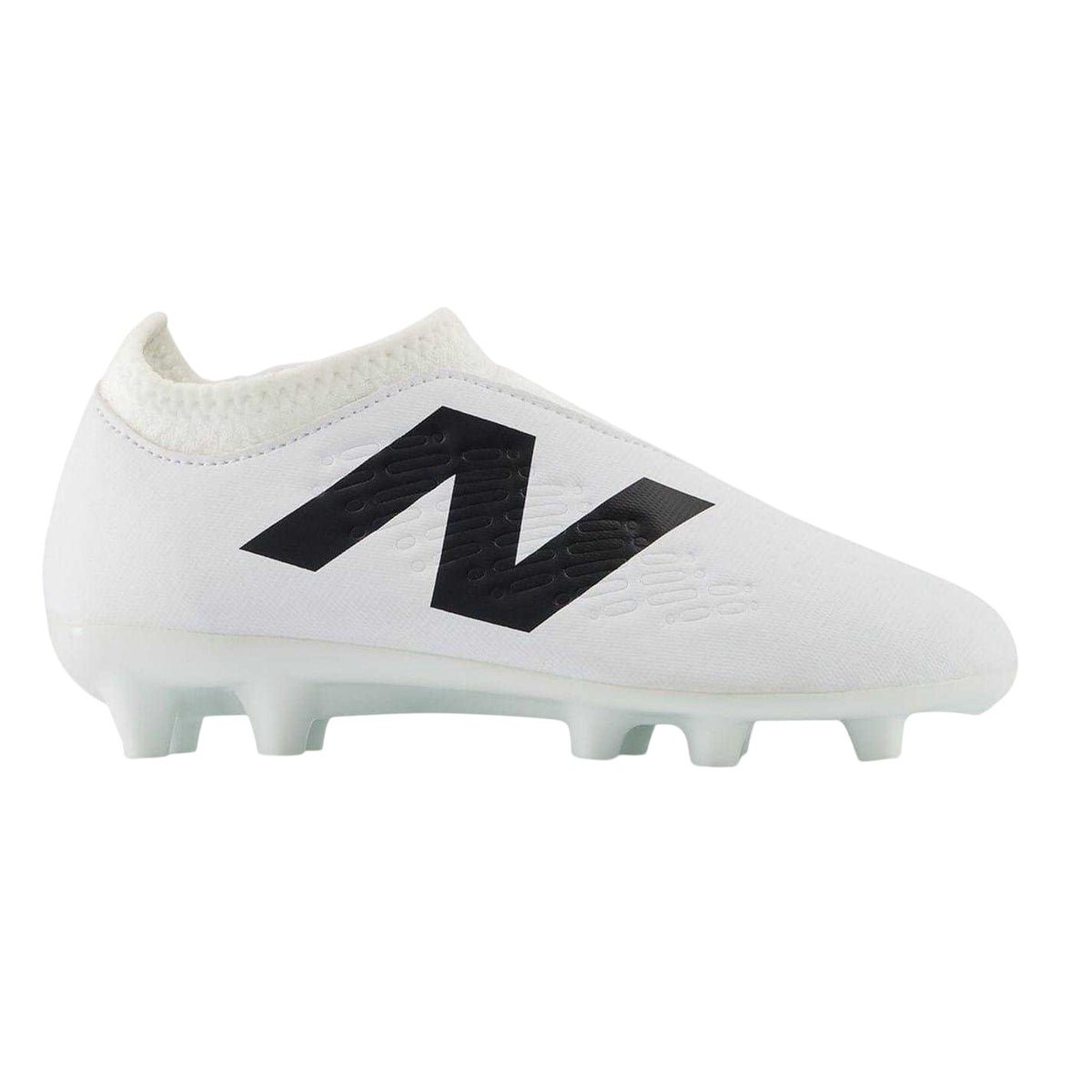 White-Black - Front - New Balance Childrens-Kids Tekela V4+ Magique Firm Ground Football Boots