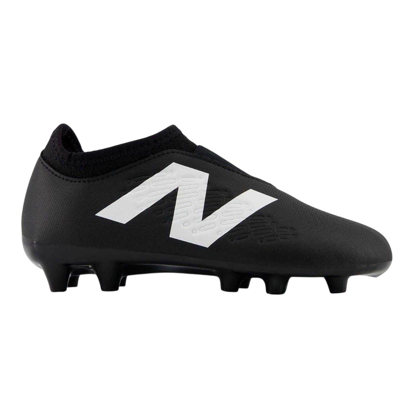 Black-White - Front - New Balance Childrens-Kids Tekela V4+ Magique Firm Ground Football Boots