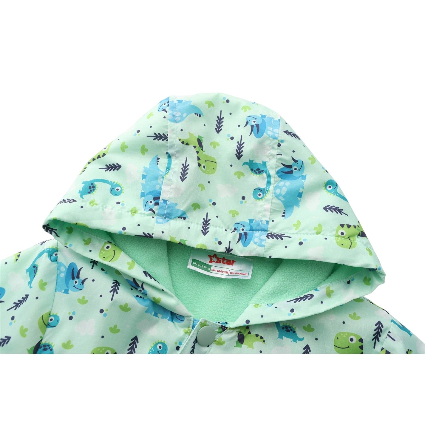 Blue - Side - Star Baby Football Polyester Sleepsuit