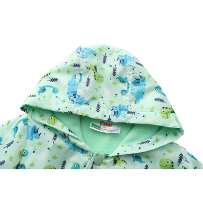 Blue - Side - Star Baby Football Polyester Sleepsuit