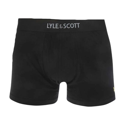 Black - Back - Lyle & Scott Mens Devon Boxer Shorts (Pack of 3)
