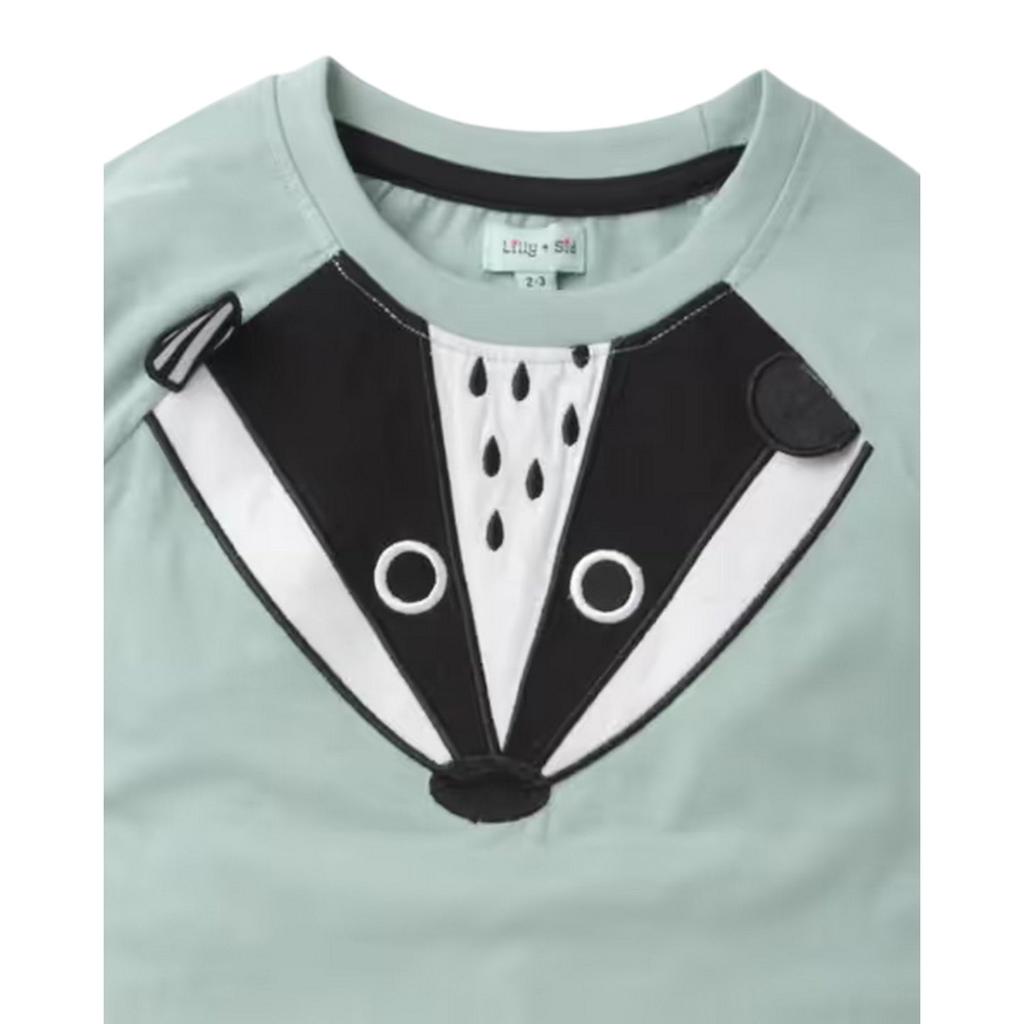 Sage - Side - The La´s Childrens-Kids Badger Relaxed Fit Long-Sleeved T-Shirt