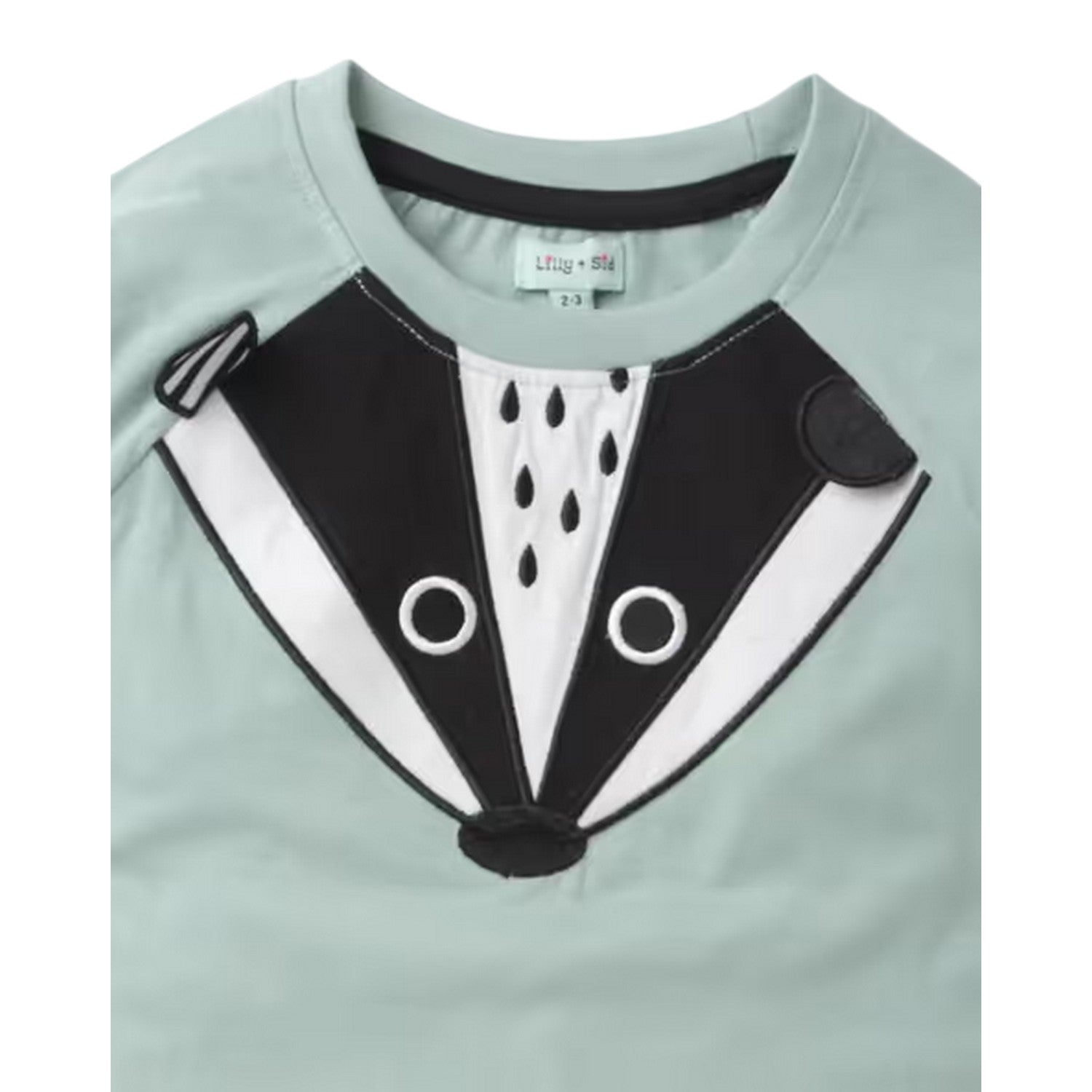 Sage - Side - The La´s Childrens-Kids Badger Relaxed Fit Long-Sleeved T-Shirt