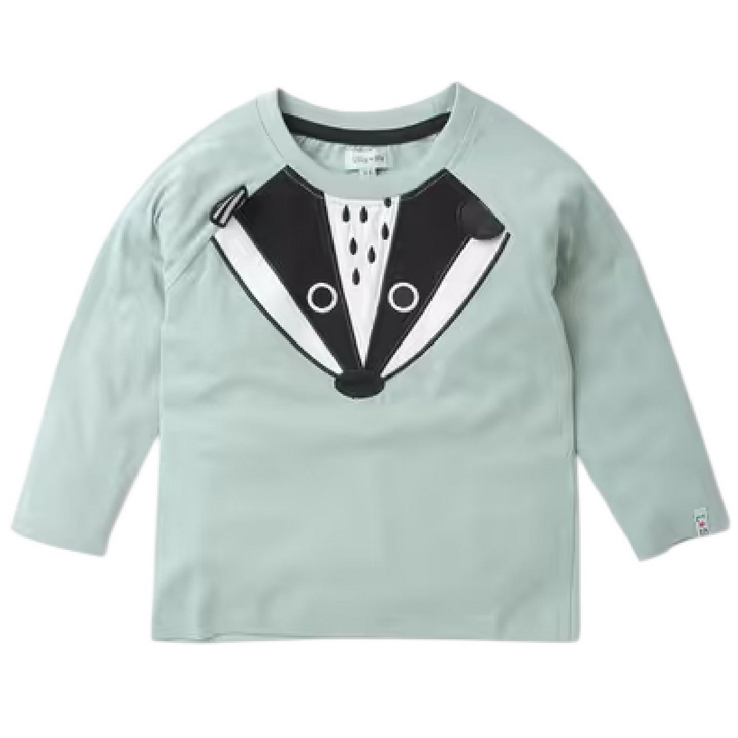 Sage - Front - The La´s Childrens-Kids Badger Relaxed Fit Long-Sleeved T-Shirt
