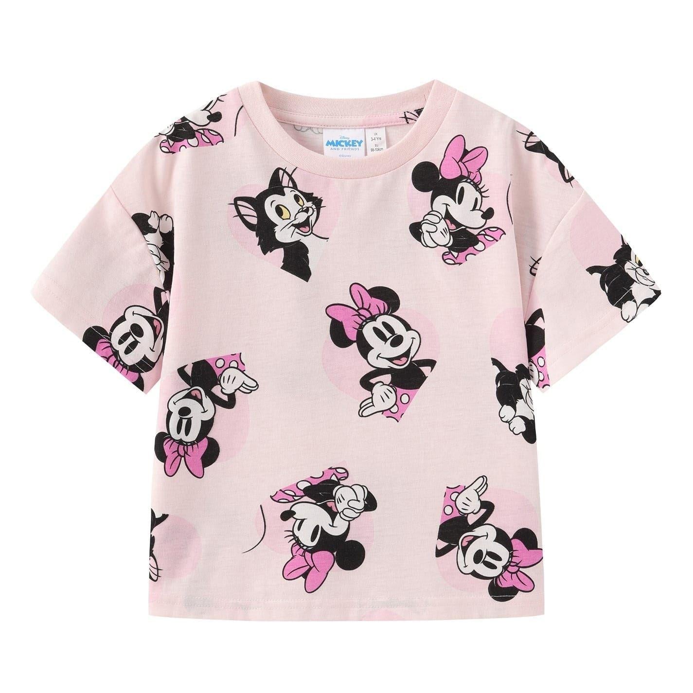 Pink - Lifestyle - Disney Girls Mickey Mouse T-Shirt & Shorts Set