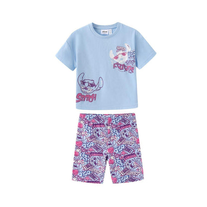 Vibrant - Front - Lilo & Stitch Childrens-Kids Stitch Top & Bottom Set