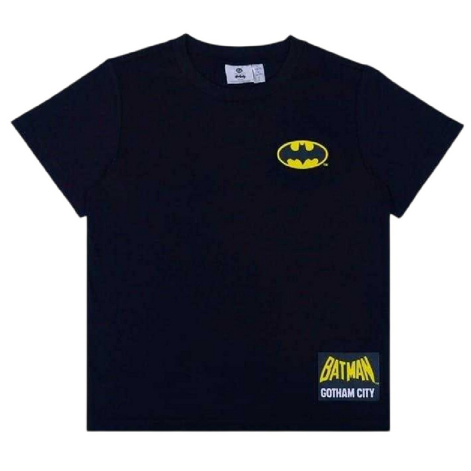 Black-Yellow - Back - Batman Childrens-Kids T-Shirt & Shorts Set