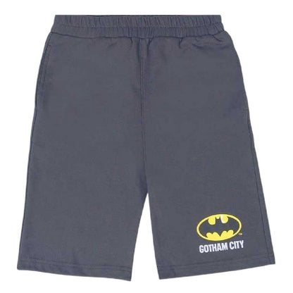 Black-Yellow - Side - Batman Childrens-Kids T-Shirt & Shorts Set