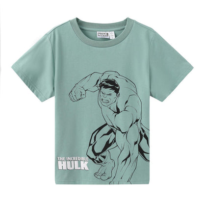 Green - Back - The Incredible Hulk Childrens-Kids Incredible Hulk T-Shirt & Shorts Set