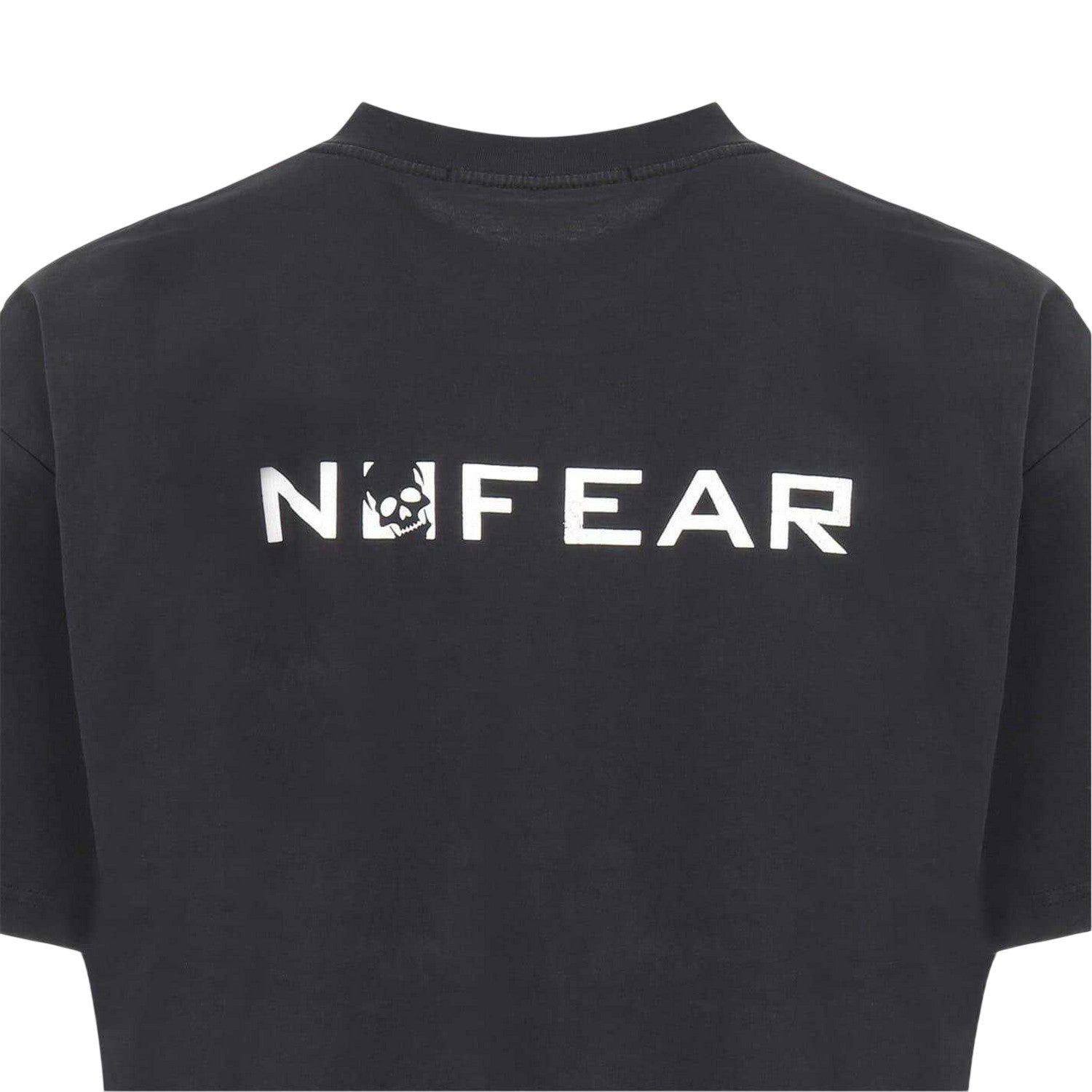 Black - Side - No Fear Mens Large Logo Relaxed Fit T-Shirt
