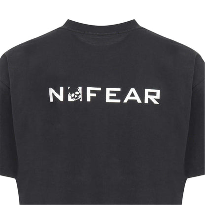 Black - Side - No Fear Mens Large Logo Relaxed Fit T-Shirt