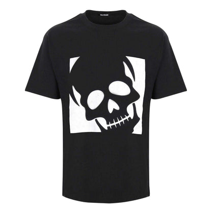 Black - Front - No Fear Mens Large Logo Relaxed Fit T-Shirt