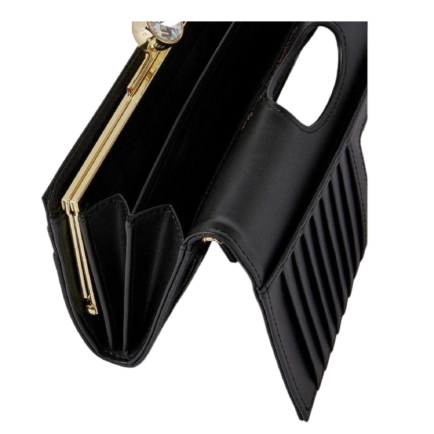 Black - Side - Ted Baker Womens-Ladies Josiey Leather Purse