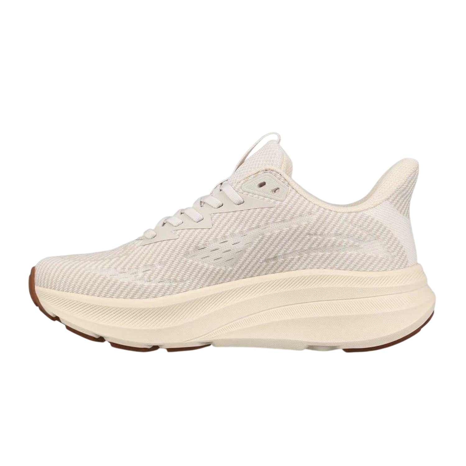 Beige-Gum - Back - Aintree Womens-Ladies Cushioned Flat Trainers