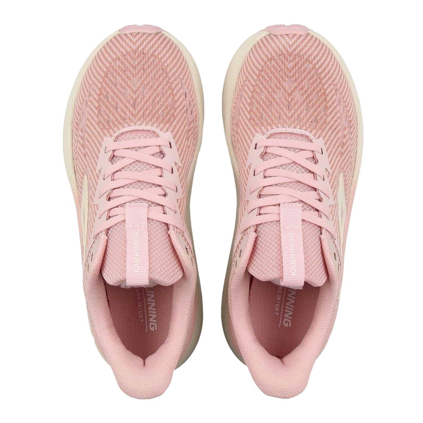 Peach-Cream - Back - Aintree Womens-Ladies Cushioned Flat Trainers