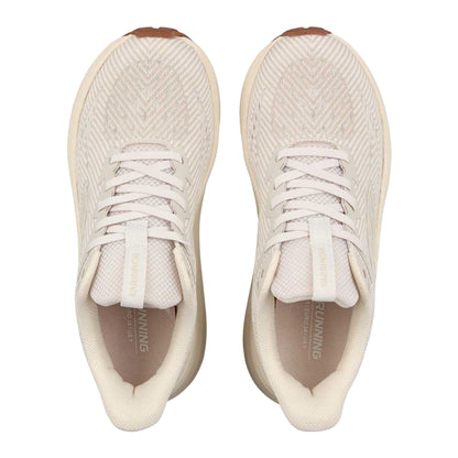 Beige-Gum - Side - Aintree Womens-Ladies Cushioned Flat Trainers