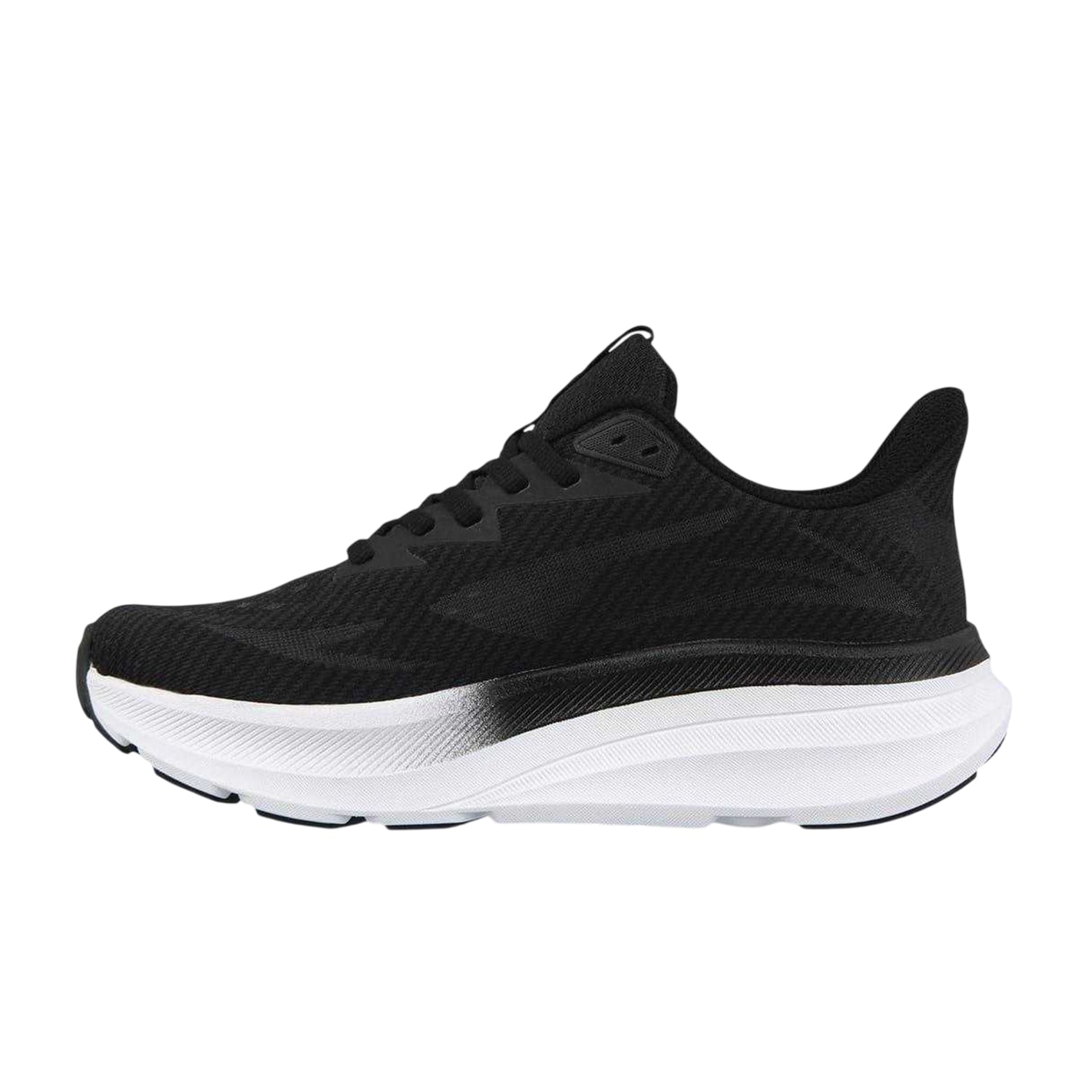 Black-White - Back - Aintree Womens-Ladies Cushioned Flat Trainers