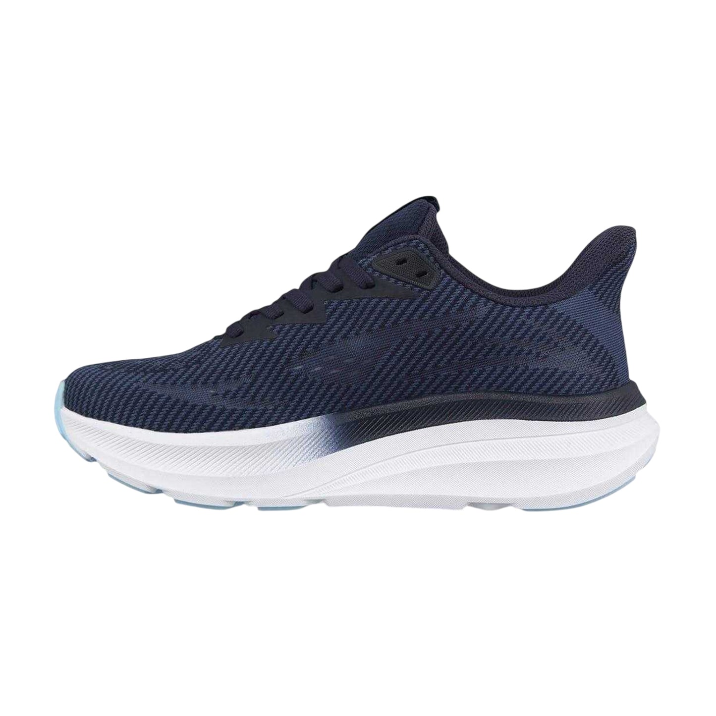 Navy-White - Back - Aintree Womens-Ladies Cushioned Flat Trainers