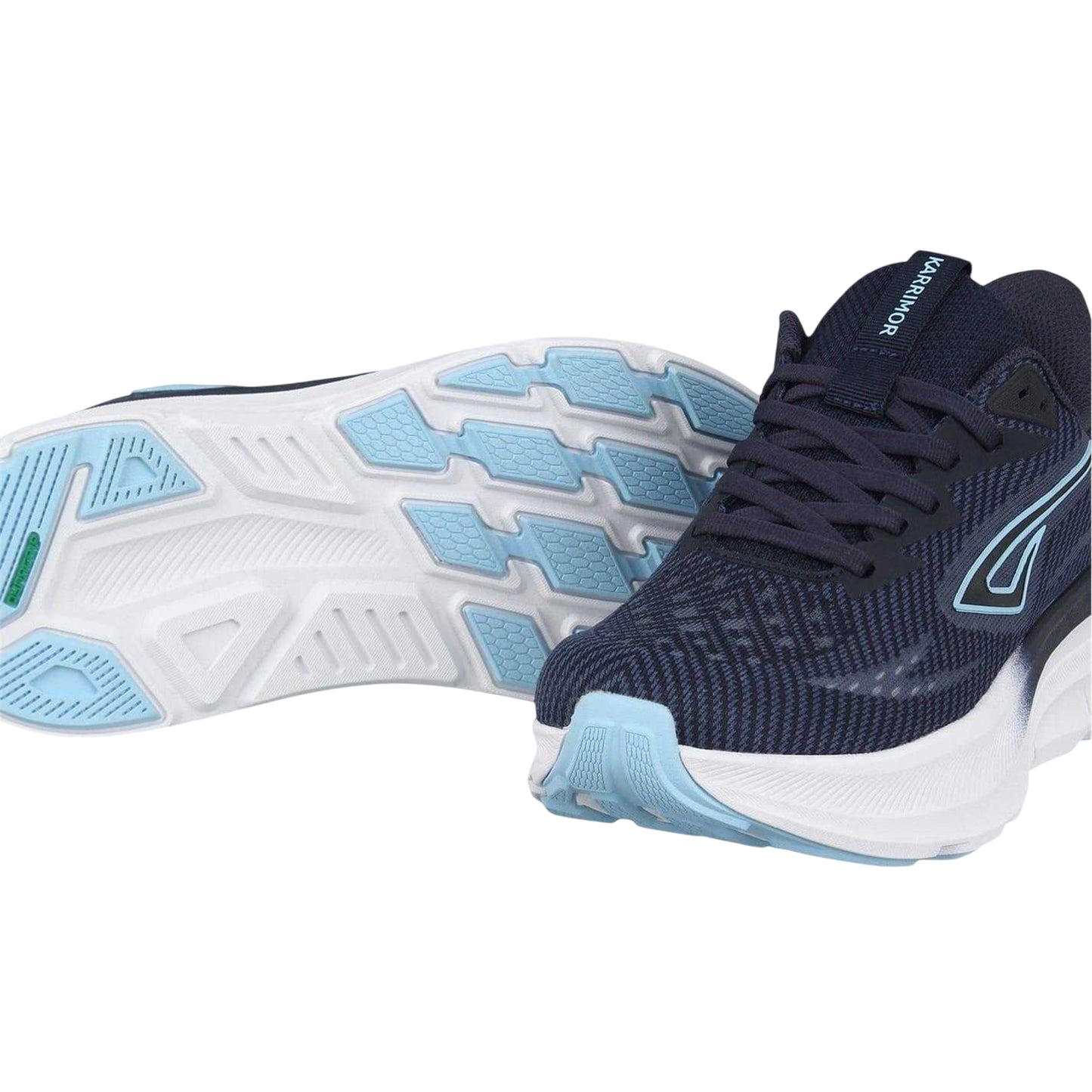 Navy-White - Side - Aintree Womens-Ladies Cushioned Flat Trainers
