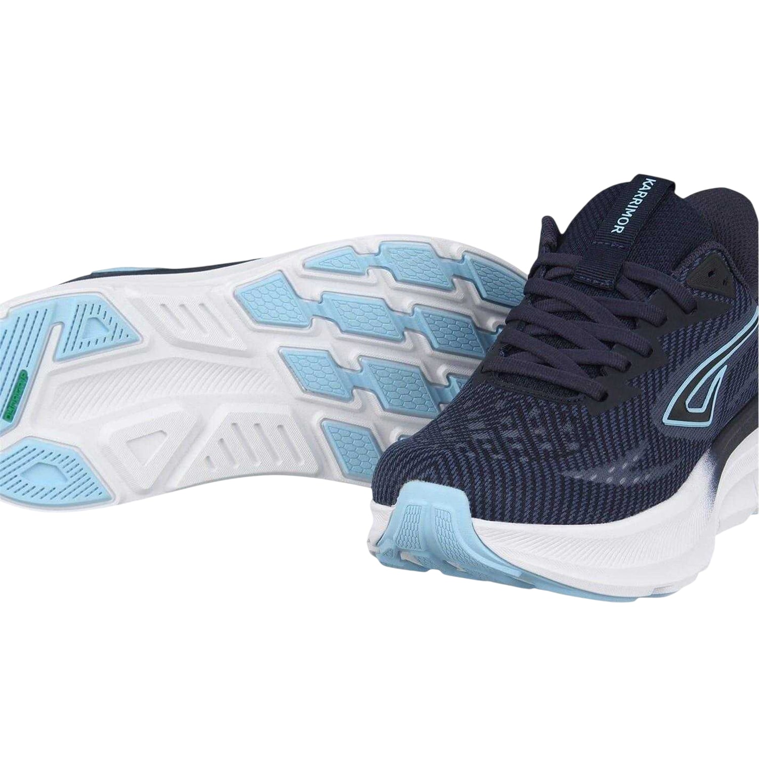 Navy-White - Side - Aintree Womens-Ladies Cushioned Flat Trainers