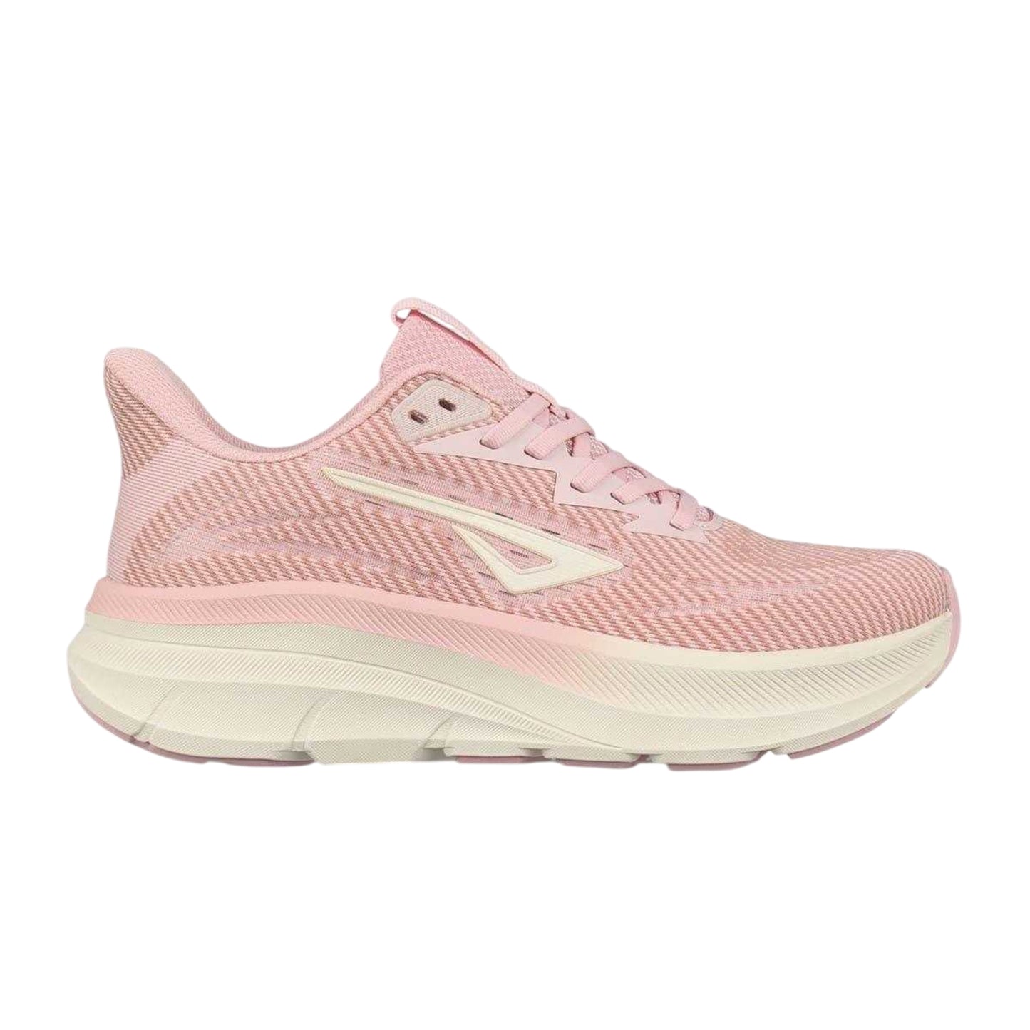 Peach-Cream - Front - Aintree Womens-Ladies Cushioned Flat Trainers