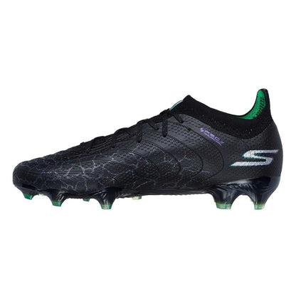 Black-Silver - Back - Skechers Mens Elite Cracked Ice Firm Ground Football Boots