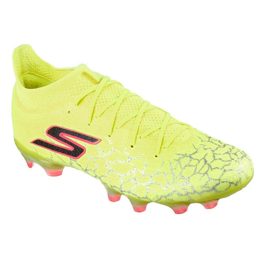 Yellow-Black - Front - Skechers Mens Elite Cracked Ice Firm Ground Football Boots