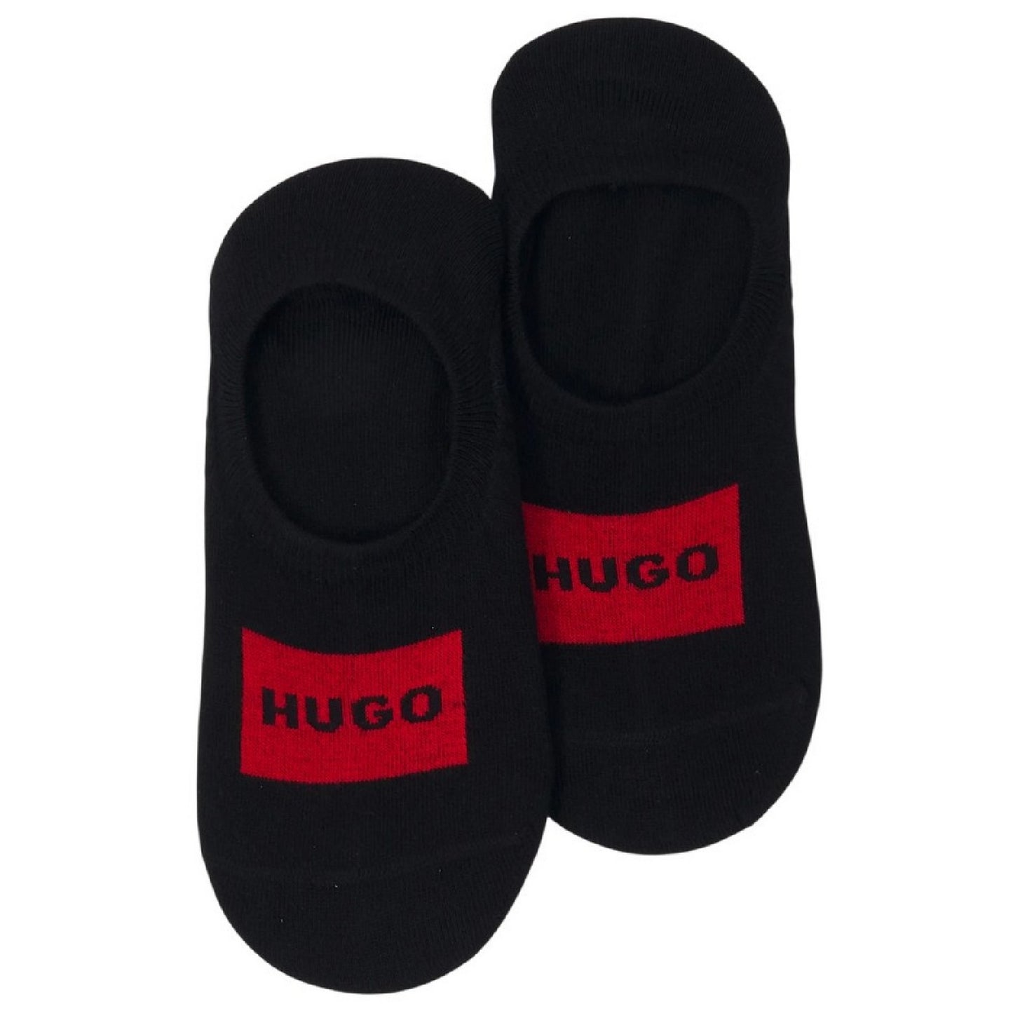 Grey - Side - Hugo Mens No-Show Socks (Pack of 2)