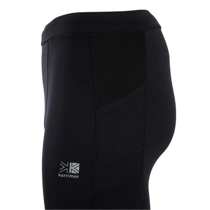 Black - Lifestyle - Karrimor Mens Logo Running Tights
