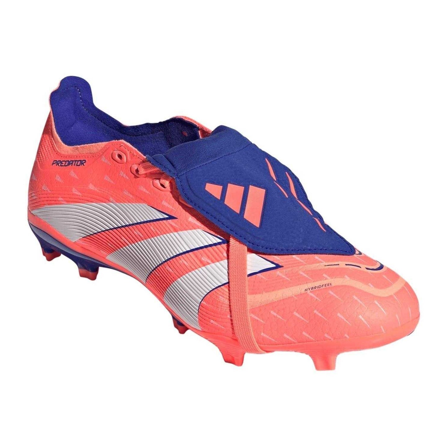 Orange-White - Front - Adidas Mens League Fold Over Synthetic Firm Ground Football Boots