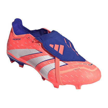 Orange-White - Front - Adidas Mens League Fold Over Synthetic Firm Ground Football Boots
