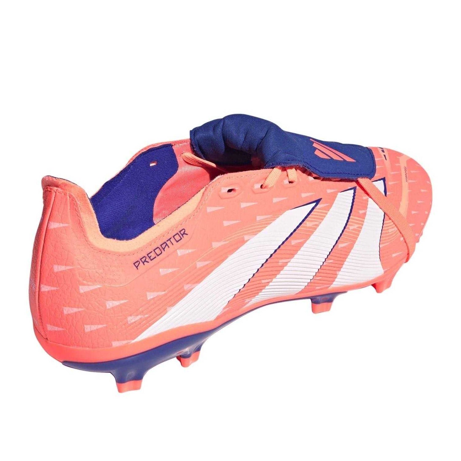 Orange-White - Back - Adidas Mens League Fold Over Synthetic Firm Ground Football Boots