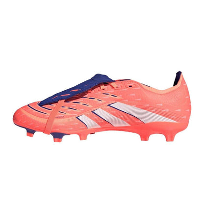 Orange-White - Side - Adidas Mens League Fold Over Synthetic Firm Ground Football Boots