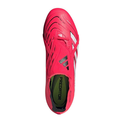 Red-White - Lifestyle - Adidas Mens League Fold Over Synthetic Firm Ground Football Boots