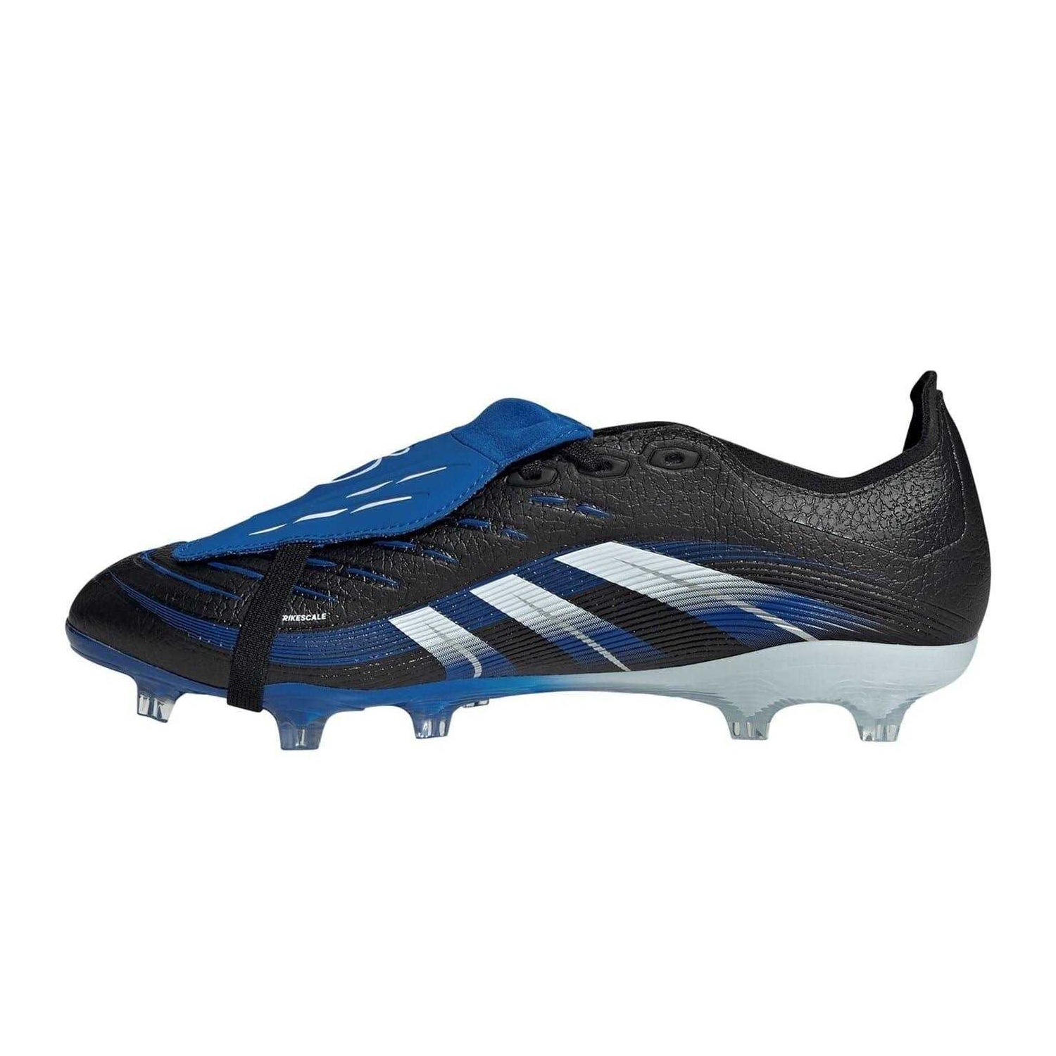 Black-Blue - Side - Adidas Mens League Fold Over Synthetic Firm Ground Football Boots