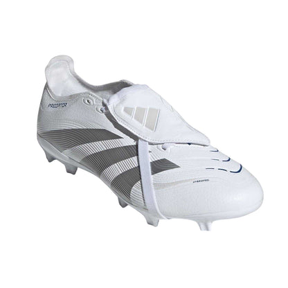 White - Front - Adidas Mens League Fold Over Synthetic Firm Ground Football Boots