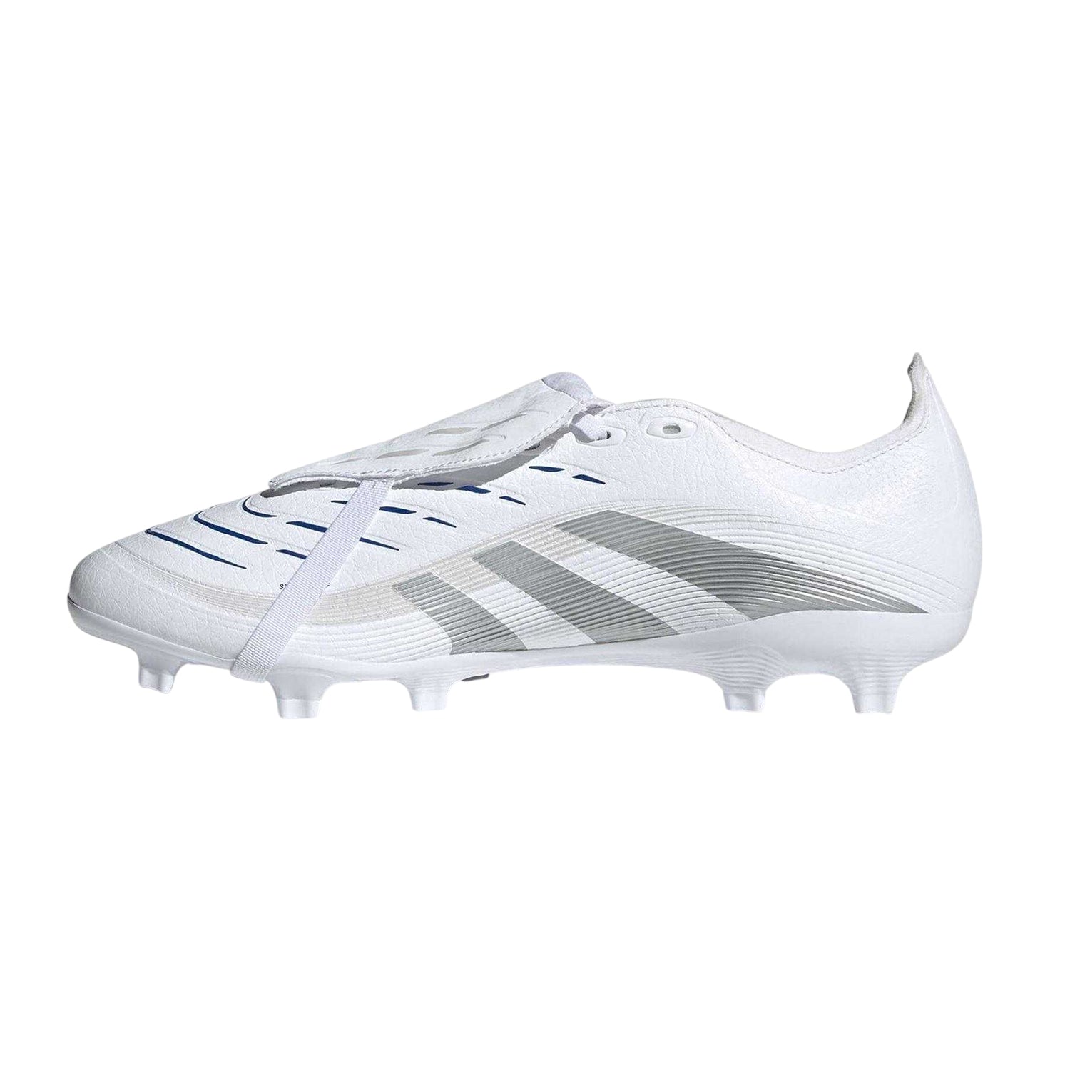 White - Side - Adidas Mens League Fold Over Synthetic Firm Ground Football Boots