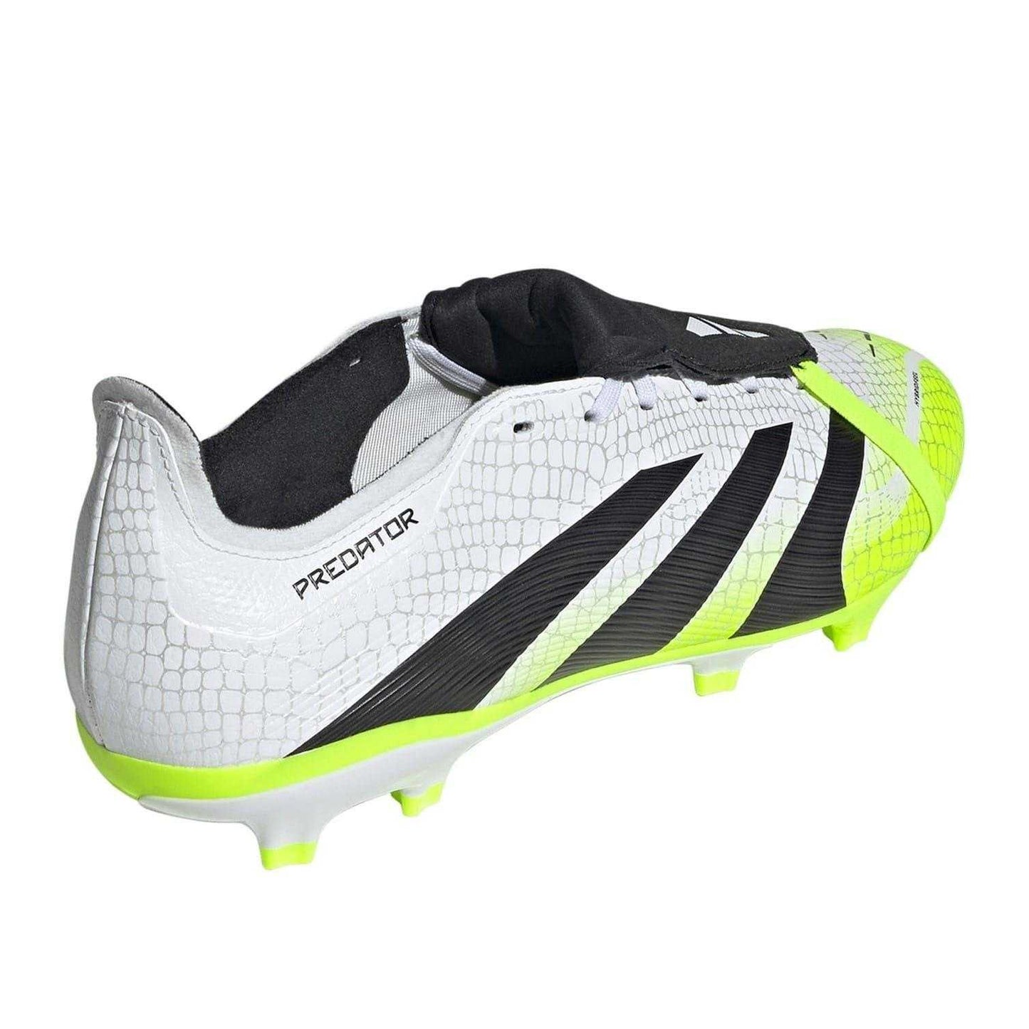 White-Black-Lemon - Back - Adidas Mens League Fold Over Synthetic Firm Ground Football Boots