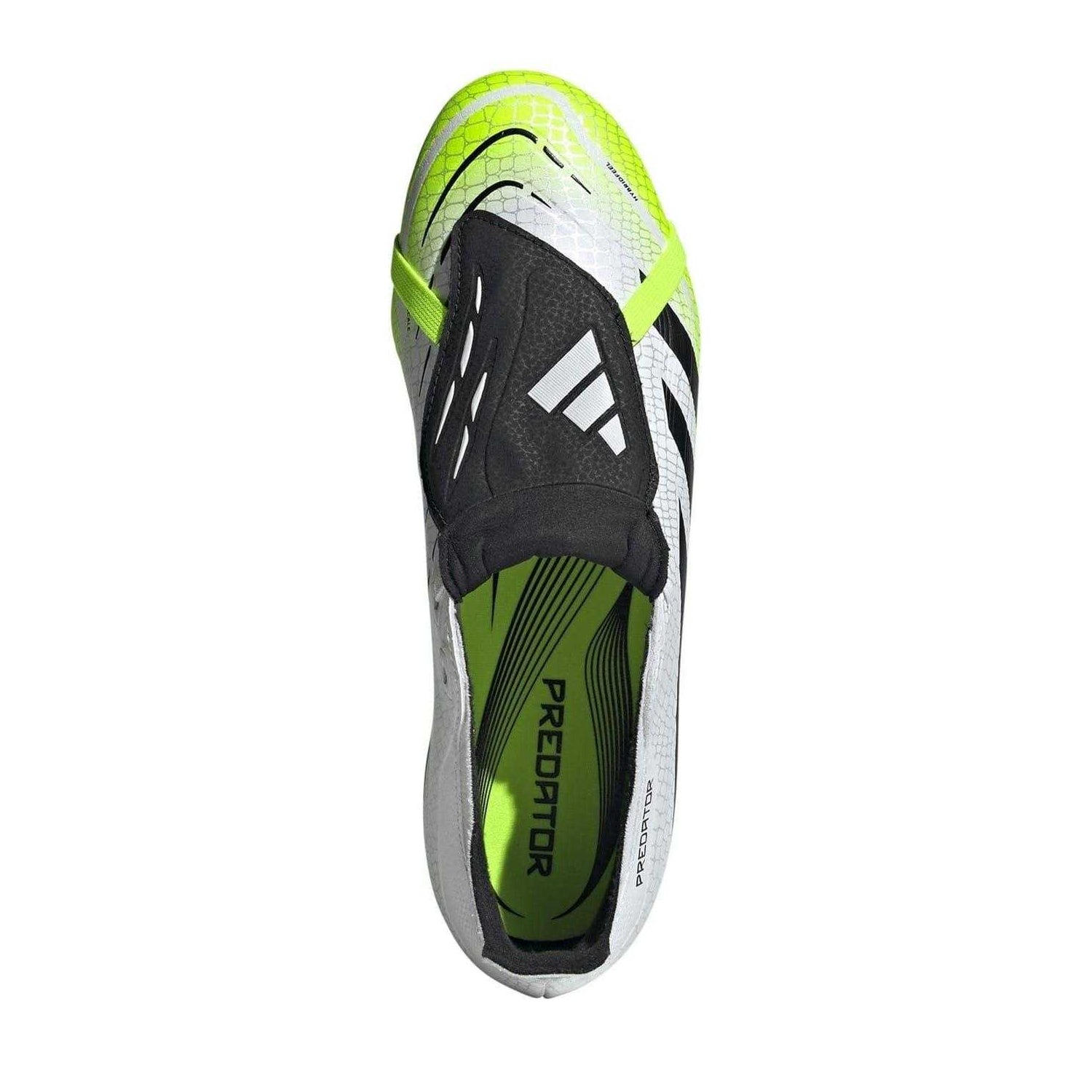 White-Black-Lemon - Lifestyle - Adidas Mens League Fold Over Synthetic Firm Ground Football Boots