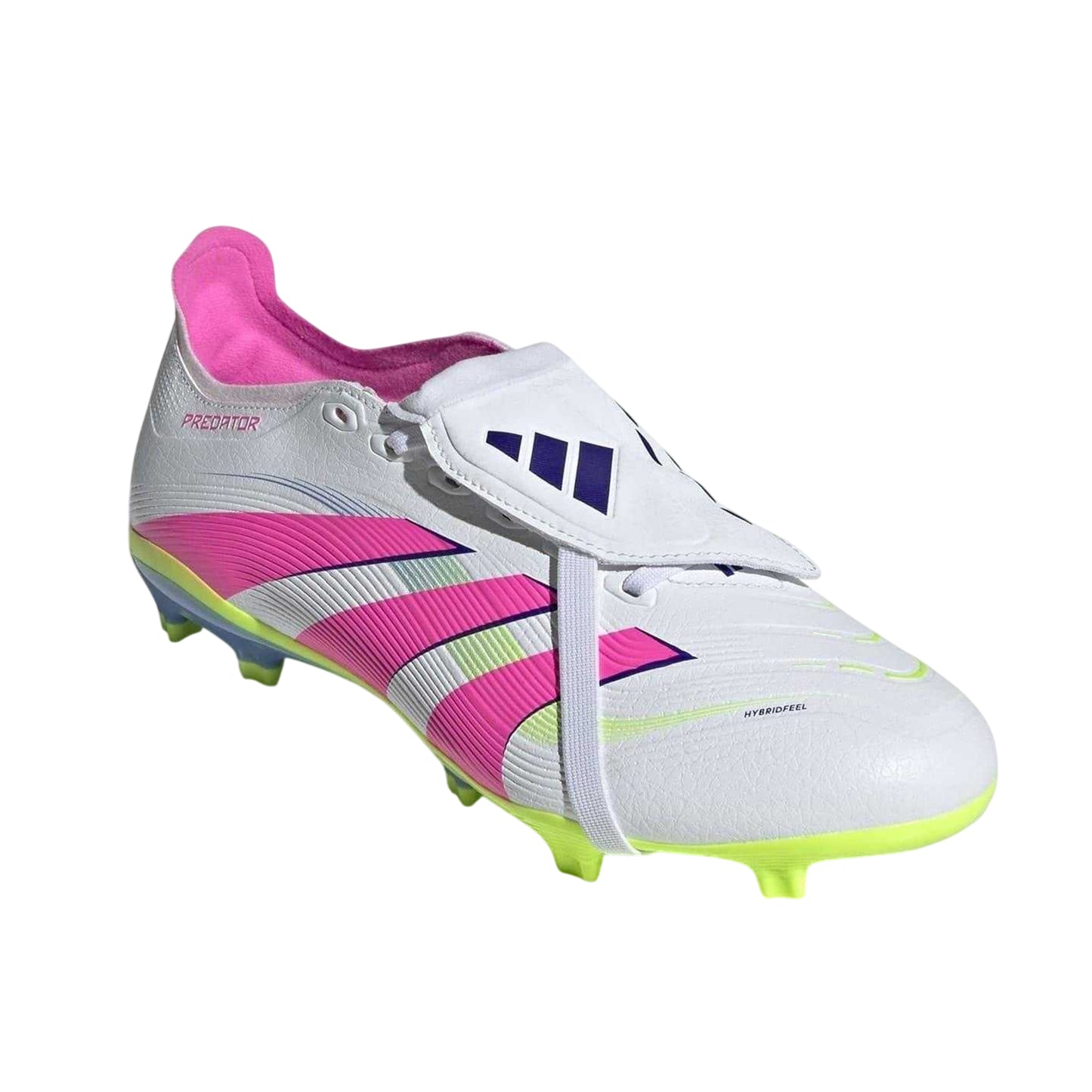 White-Pink - Front - Adidas Mens League Fold Over Synthetic Firm Ground Football Boots