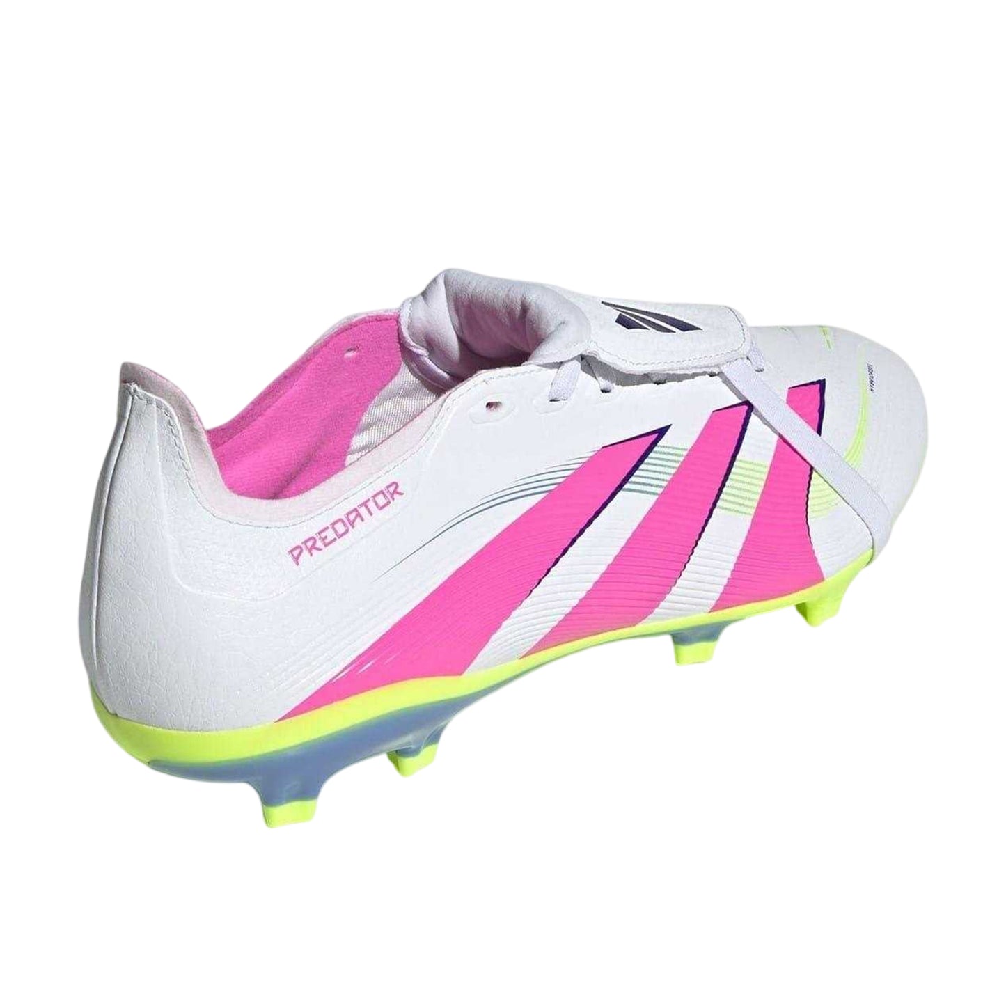 White-Pink - Back - Adidas Mens League Fold Over Synthetic Firm Ground Football Boots