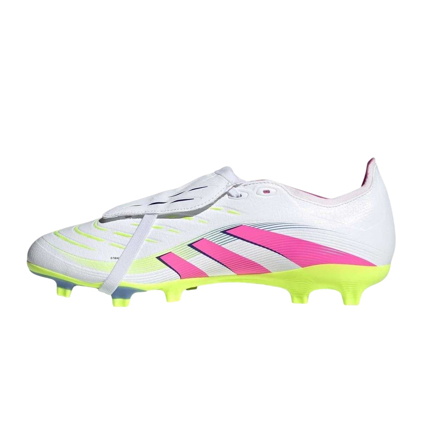 White-Pink - Side - Adidas Mens League Fold Over Synthetic Firm Ground Football Boots