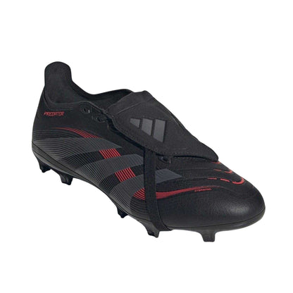 Black-Grey - Front - Adidas Mens League Fold Over Synthetic Firm Ground Football Boots