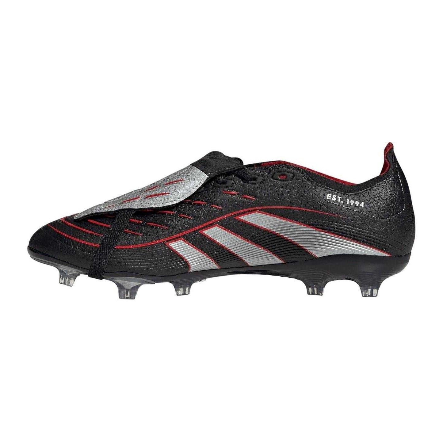 Black-Red - Back - Adidas Mens League Fold Over Synthetic Firm Ground Football Boots