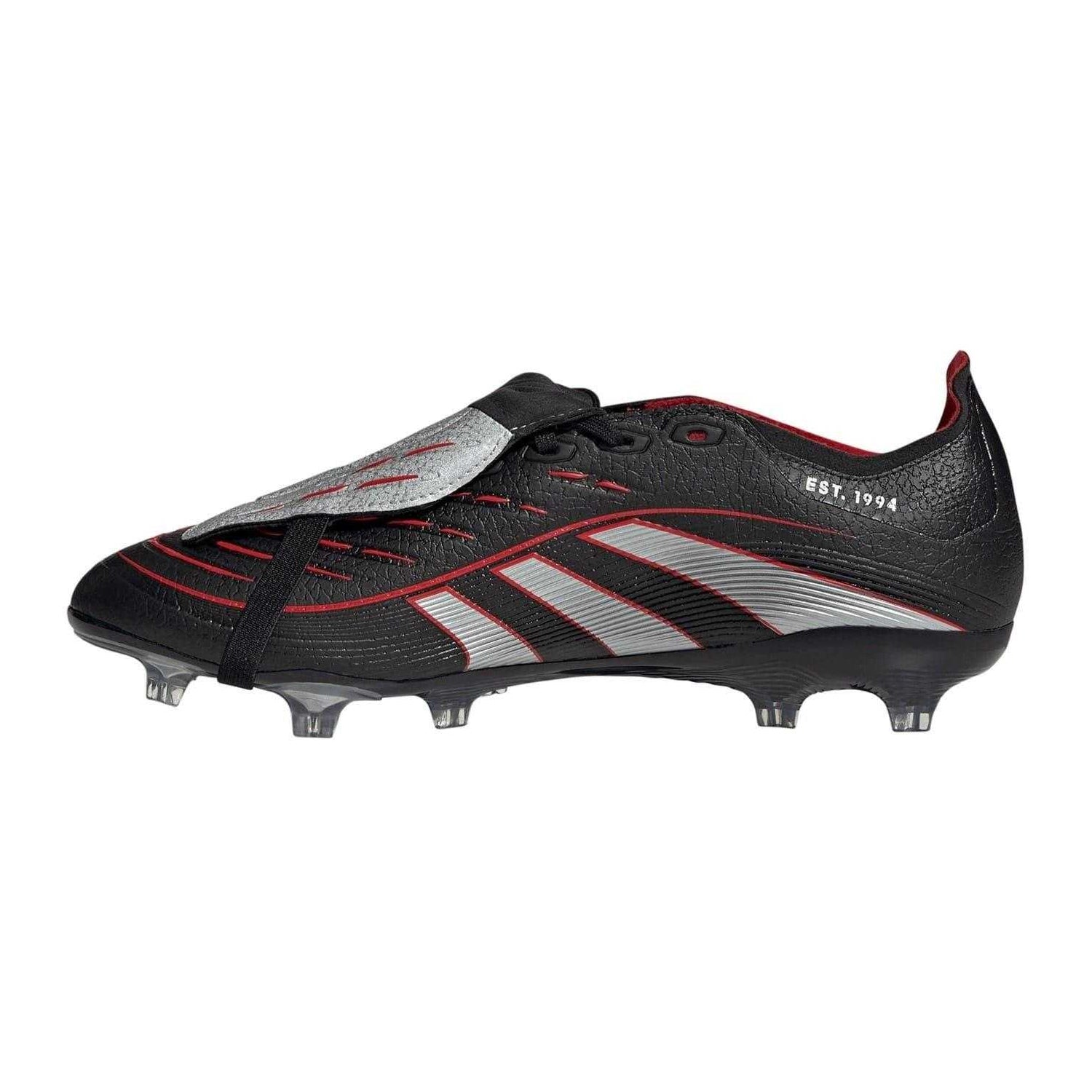 Black-Red - Back - Adidas Mens League Fold Over Synthetic Firm Ground Football Boots