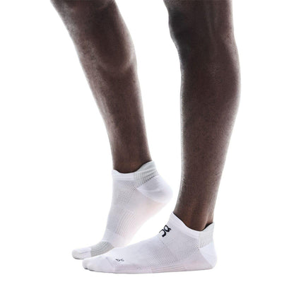 White - Side - On Running Unisex Adult No-Show Socks