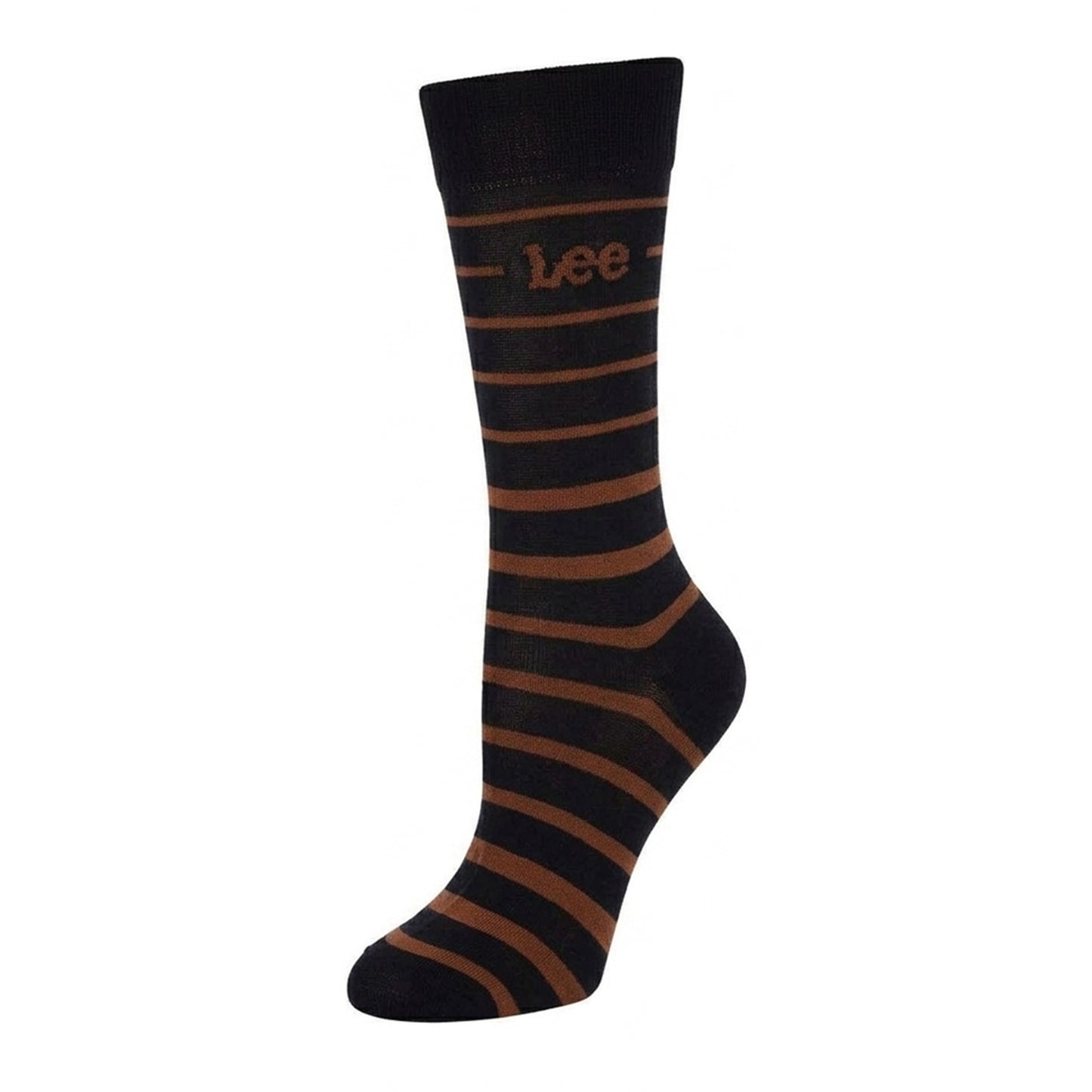 Blue - Side - Lee Mens Striped Socks (Pack of 3)