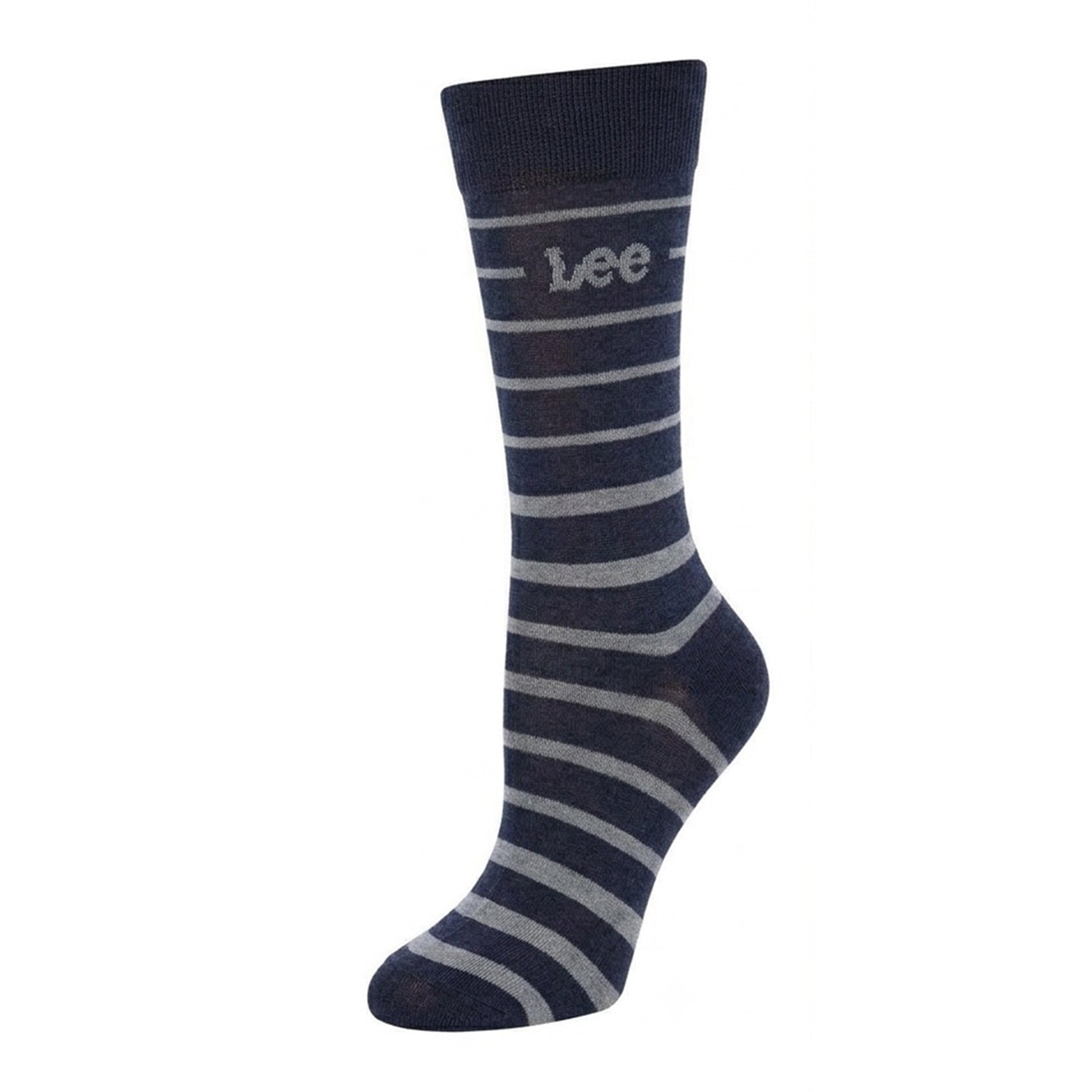 Blue - Lifestyle - Lee Mens Striped Socks (Pack of 3)