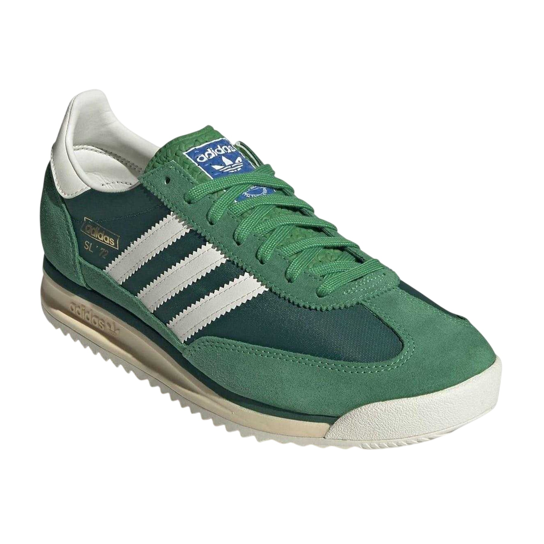 Green-White - Front - Adidas Womens-Ladies Sl72 Suede Trainers