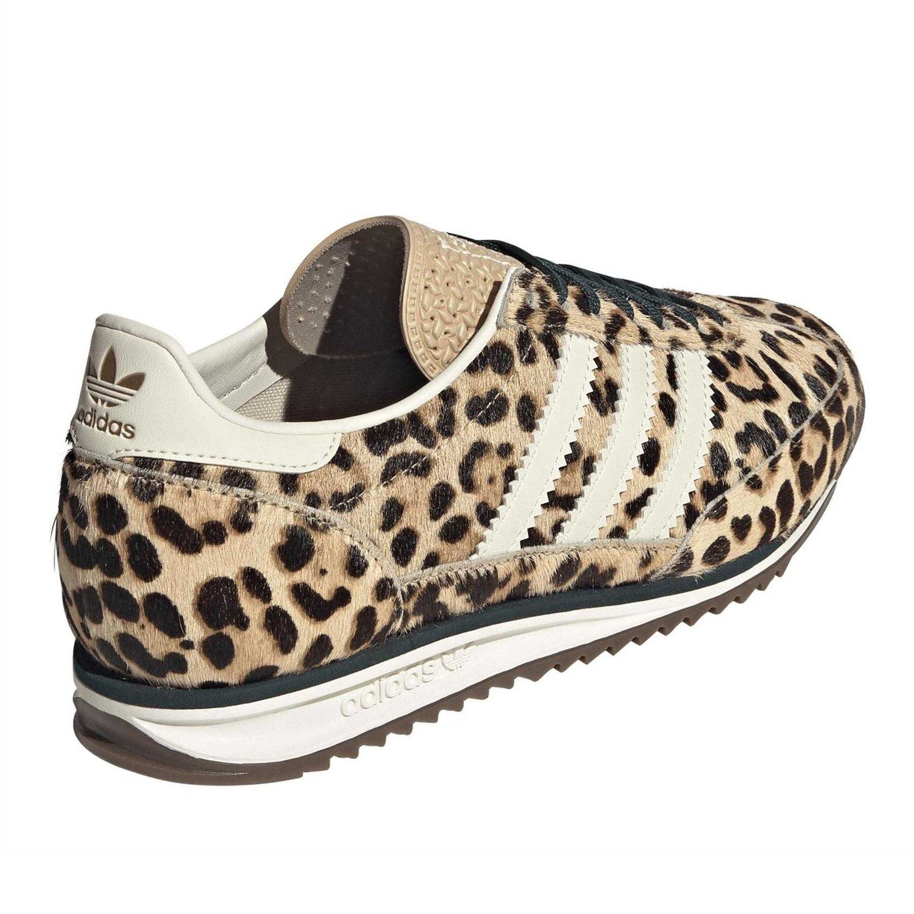 Leopard - Back - Adidas Womens-Ladies Sl72 Suede Trainers